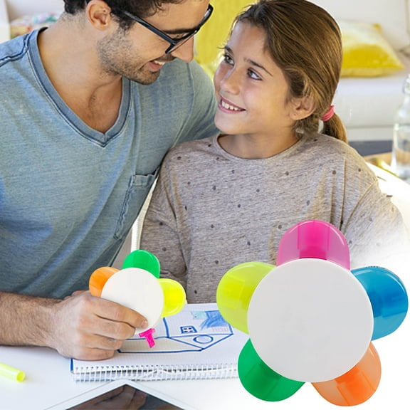 Xheghe Five Pointed Star Highlighter Pens - Water-Based Fluorescent Markers for Students, Teachers, and Office Use - Perfect for Notes, Planners, and Organization