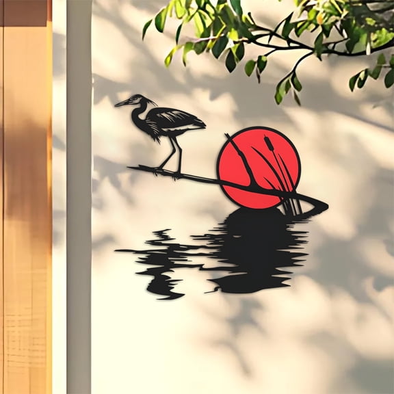 Xheghe Modern Metal Wall Art Decor - Waterproof Iron Hanging Sculpture for Indoor & Outdoor Home Decoration, Perfect Gift for Couples & Decoration Lovers
