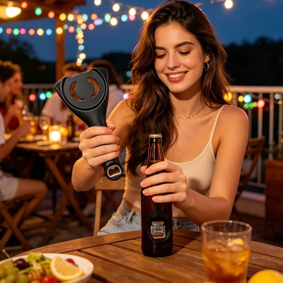 Xheghe Multifunctional Bottle Opener - Effortless Beer & Can Opener for Kitchen & Bar - User-Friendly Grip for Easy Use - Portable Gadget for Picnics & Outdoor Fun
