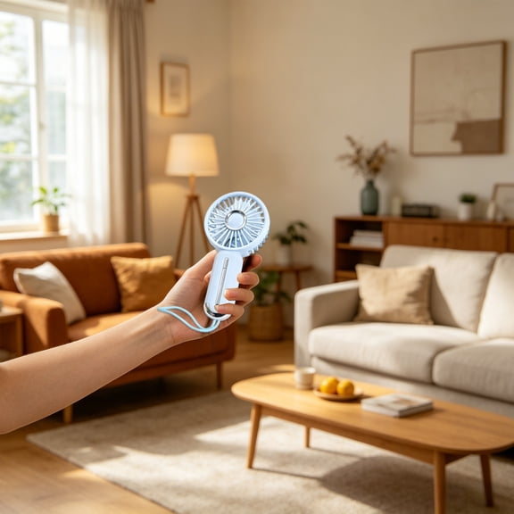 Xheghe Portable Handheld Fan, USB Rechargeable Mini Fan, Multi-Speed Cooling Fan for Home, Office, Travel & Outdoor Activities, Quiet Operation, Ideal for Makeup & Sports Events