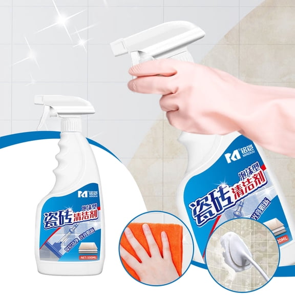 Xheghe Powerful Tile and Bathroom Cleaner Spray Stubborn Stain Remover for Walls, Sinks, Bathtubs, and Toilets Easy Foam Application with Refreshing Aroma