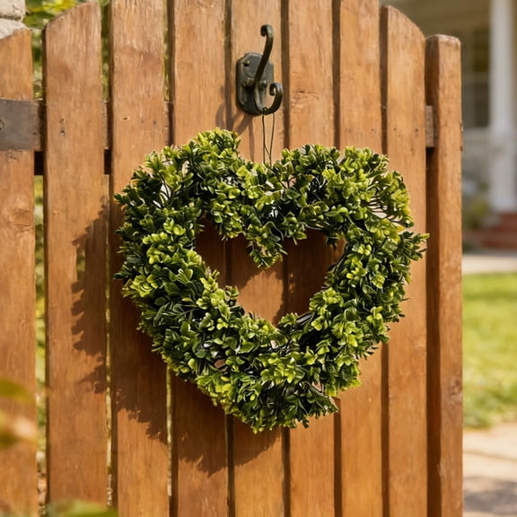 Xheghe Simulated Green Plants Milan Money Leaf Love Vines Circles Home Outdoor Wedding Window Wall Decoration Fake