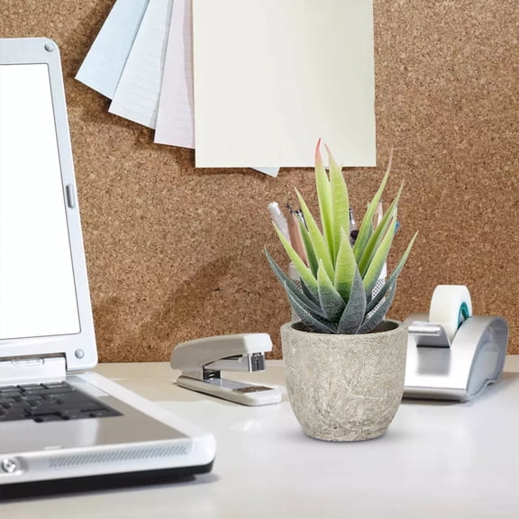 Xheghe Simulation Flocking Potted Artificial Green Plant - Perfect Desktop Decoration for Home or Office Fostering a Lush, All-Season Ambiance