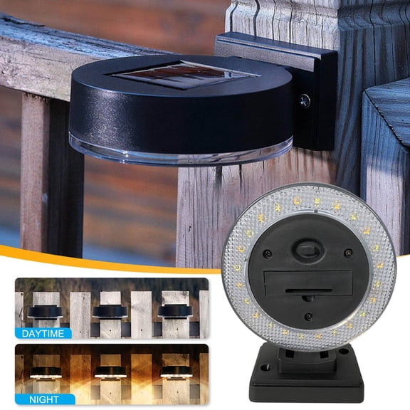 Xheghe Solar Fence Lights Outdoor Wall Sconce - Dual Lighting Modes, Efficient Solar Power, Easy Installation for Garden, Yard, and Patio Decor