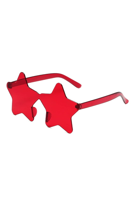 Star Shape Sunglasses for Party - UV400 Tinted Rimless Glasses for Weddings, Dance, Halloween and Festive Occasions - Fun Accessory for Adults