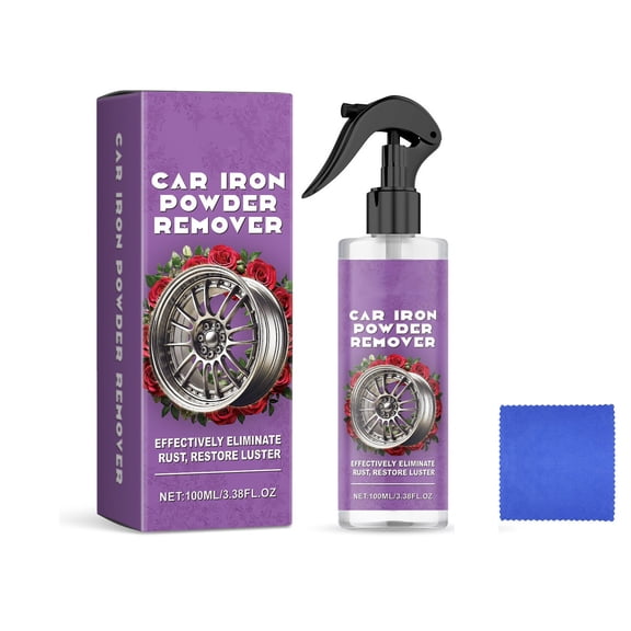 Xheghe Wheel Rust Remover Spray - Powerful Iron & Rust Cleaner for Car Wheels, Paint and Metal Surfaces - Easy Spray Application for Quick Rust Removal and Glossy Shine