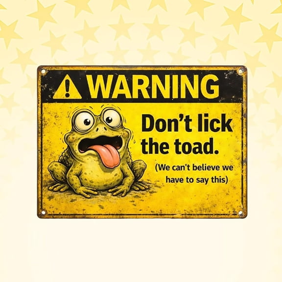 Xheghe Don't Lick The Decoration Funny Metal Sign - Humorous Outdoor Yard Decor for Gardens, Patios & Fences - Ideal Gift for Gardeners & Entertainers