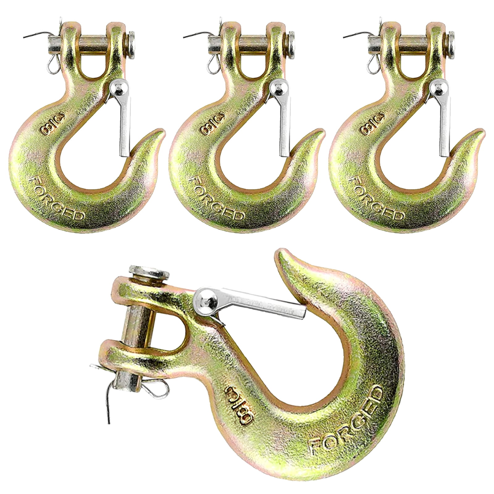 Xhmaxe 4Packs 3/8'' Heavy Duty Steel Clevis Slip Hook, Safety