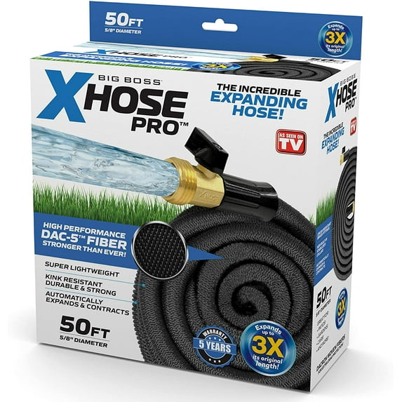 Xhose Pro Expandable Garden Hose -Heavy Duty & Flexible Lightweight Water Hose - 50 ft.
