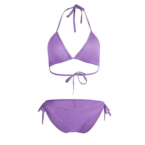 Xhshgfbi Women Swimsuit Sets Two Piece Push Up Swimsuit Purple S