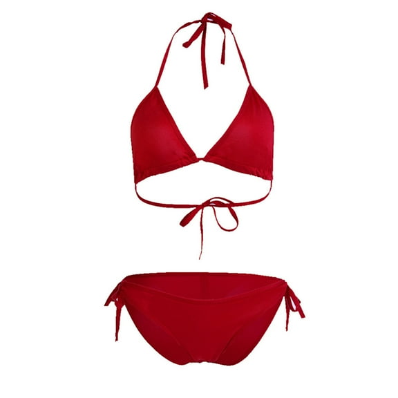 Xhshgfbi Women Swimsuit Sets Two Piece Push Up Swimsuit Red S