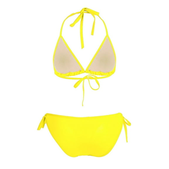 Xhshgfbi Women Swimsuit Sets Two Piece Push Up Swimsuit Yellow M
