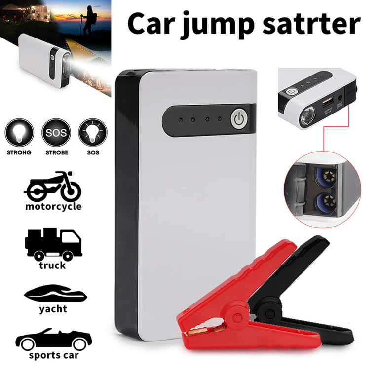 10000mAh Car Jump Starter Battery Charger Car Emergency Start Power Bank  Booster with LED Lighting Starting Device for 12V Cars