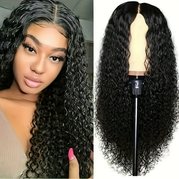 Xhy Black Hair Front Wig Lace Brazilian Human Hair Long Curly Wavy Wigs for Black Women