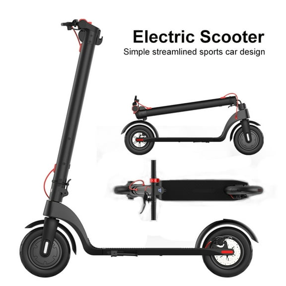 Xhy Electric Scooter for Adults 350W Motor with Bright Headlight and Taillight 15.5 Miles Range Foldable 8.5 Inch Tires Motorized Off-Road Scooters Commuter Mopeds Black