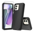 thumbnail image 1 of Xhy Moto G Play 2024 Case with Screen Protector Military Grade Heavy Duty Protection 3 in 1 Shockproof Armor Rugged Durable for Motorola G Play 2024 Phone - Black, 1 of 7