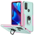 thumbnail image 1 of Xhy Moto G Power 2022 Case Military Grade Shockproof Cover Ring Holder Kickstand Support Magnetic Car Mount Dual Layer Protective Phone Case (Teal+Pink), 1 of 8
