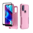 thumbnail image 1 of Xhy Moto G Power 2022 Case With Screen Protector Military Grade Full Body Double Layer Protection Shock and Drop Resistant TPU Durable Removable for Motorola Moto G Power 2022 Phone Case - Pink, 1 of 9