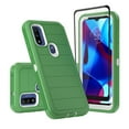 thumbnail image 1 of Xhy Moto G Power 2022 Case with Screen Protector Military Grade Full Body Multilayer Drop and Shock Protection 3 in 1 Rugged Durable Detachable for Motorola Moto G Power 2022 Phone - Green White, 1 of 9