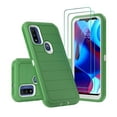 thumbnail image 1 of Xhy Moto G Power 2022 Case with Screen Protector Military Grade Full Body Multilayer Drop and Shock Protection 3 in 1 Rugged Durable Detachable for Motorola Moto G Power 2022 Phone - Green White, 1 of 9