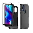 thumbnail image 1 of Xhy Moto G Power 2022 Case With Screen Protector Military Grade Full Body Double Layer Protection Shock and Drop Resistant TPU Durable Removable for Motorola Moto G Power 2022 Phone Case - Black, 1 of 9