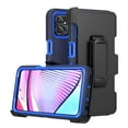 thumbnail image 1 of Xhy Moto G Power 5G 2023 Case with Belt Clip Holster Military Grade Heavy Duty 3 in 1 Shockproof Armor Rugged Durable for Motorola G Power 5G 2023 Phone - Dark Blue+Blue, 1 of 8