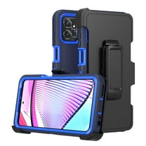 Xhy Moto G Power 5G 2023 Case with Belt Clip Holster Military Grade Heavy Duty 3 in 1 Shockproof Armor Rugged Durable for Motorola G Power 5G 2023 Phone - Dark Blue Blue