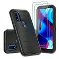 thumbnail image 1 of Xhy Moto G Pure Case with Screen Protector Military Grade Full Body Multilayer Drop and Shock Protection 3 in 1 Rugged Durable Detachable for Motorola Moto G Pure Phone - Black, 1 of 9