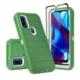thumbnail image 1 of Xhy Moto G Pure Case with Screen Protector Military Grade Full Body Multilayer Drop and Shock Protection 3 in 1 Rugged Durable Detachable for Motorola Moto G Pure Phone - Green White, 1 of 9