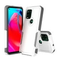 thumbnail image 1 of Xhy Moto G Stylus 5G 2021 Case Military Grade Full Body Double Layer Protection Shock and Drop Resistant TPU Durable Removable for Motorola Moto G Stylus 5G 2021 Phone - White Grey, 1 of 8