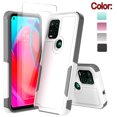 thumbnail image 1 of Xhy Moto G Stylus 5G 2021 Case with Screen Protector Military Grade Full Body Double Layer Protection Shock Drop Resistant TPU Durable Detachable for Motorola Moto G Stylus 5G 2021 Phone- White Grey, 1 of 9