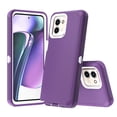 thumbnail image 1 of Xhy Moto G Stylus 5G 2023 Case Military Grade Heavy Duty 3 in 1 Shockproof Armor Rugged Durable for Motorola G Stylus 5G 2023 Phone - Purple+White, 1 of 6