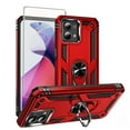 thumbnail image 1 of Xhy Moto G Stylus 5G 2023 Case with Screen Protector and Magnetic Ring Kickstand Military Grade Full Body Double Layer Durable Detachable for Motorola G Stylus 5G 2023 Phone - Red, 1 of 2