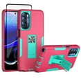 thumbnail image 1 of Xhy Motorola Moto G Stylus 5G 2022 Case with Screen Protector, Military Grade Case with Magnetic Car Mount, Motorola G Stylus 5G 2022 Case for Men Women, Rose red & Green, 1 of 7