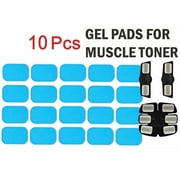 Xhy Muscle Stimulator Gel Pads 10 Pcs Abs Trainer for EMS Machine Toning Belt Trainer Device
