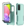 thumbnail image 1 of Xhy for Samsung Galaxy A03S Case 2 in 1 Case with Screen Protector 2-Pack Rugged Drop Resistant TPU Durable Full Body Protection Grade Detachable Case Light Green, 1 of 10
