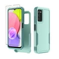 thumbnail image 1 of Xhy for Samsung Galaxy A03S Case 2 in 1 Case with Screen Protector 2-Pack Rugged Drop Resistant TPU Durable Full Body Protection Grade Detachable Case Light Green, 1 of 10
