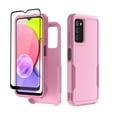 thumbnail image 1 of Xhy for Samsung Galaxy A03S Case 2 in 1 Case with Screen Protector 2-Pack Rugged Drop Resistant TPU Durable Full Body Protection Grade Detachable Case Pink, 1 of 10