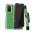 thumbnail image 1 of Xhy Samsung Galaxy A03S Case with Belt Clip Holster Privacy Screen Protector Military Grade Full Body Multilayer Drop Protection 3 in 1 Rugged Durable Detachable for Samsung A03S Phone - Green White, 1 of 9