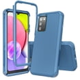 thumbnail image 1 of Xhy Samsung Galaxy A03S Case Military Grade Full Body Protection 3 in 1 Shock and Drop Resistant Rugged Rubber TPU Durable Detachable for Galaxy A03S Phone - Navy, 1 of 7