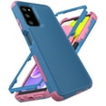 thumbnail image 1 of Xhy Samsung Galaxy A03S Case Military Grade Full Body Protection 3 in 1 Shock and Drop Resistant Rugged Rubber TPU Durable Detachable for Galaxy A03S Phone - Navy Pink, 1 of 9