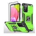 thumbnail image 1 of Xhy Samsung Galaxy A03S Case with Screen and Lens Protector Magnetic Ring Holder Kickstand Military Grade Full Body Double Layer Drop Protection Rugged Durable Detachable for Samsung A03S Phone-Green, 1 of 9