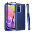thumbnail image 1 of Xhy Samsung Galaxy A03S Case with Screen Protector Military Grade Full Body Multilayer Drop Shock Protection 3 in 1 Rugged Durable Detachable for Samsung A03S Phone - Dark Blue, 1 of 9