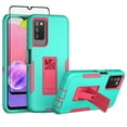thumbnail image 1 of Xhy Samsung Galaxy A03S case with Screen Protector Tempered Glass, Military Grade Case with Magnetic Car Mount, Samsung A03S Phone Case for Men Women, Green & Rose red, 1 of 6