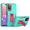 thumbnail image 1 of Xhy Samsung Galaxy A03S case with Stand, 2x Screen Protector + 1x Camera Lens Protector, Military Grade Case with Magnetic Car Mount, Samsung A03S Phone Case for Men Women, Green & Rose red, 1 of 6