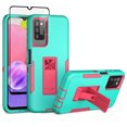thumbnail image 1 of Xhy Samsung Galaxy A03S case with Stand, 2x Screen Protector + 1x Camera Lens Protector, Military Grade Case with Magnetic Car Mount, Samsung A03S Phone Case for Men Women, Green & Rose red, 1 of 6
