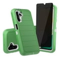 thumbnail image 1 of Xhy Samsung Galaxy A13 5G Case with Privacy Screen and Lens Protector Military Grade Full Body Multilayer Drop Shock Protection 3 in 1 Rugged Durable Detachable for Galaxy A13 5G Phone - Green White, 1 of 9