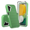 thumbnail image 1 of Xhy Samsung Galaxy A13 5G Case with Screen Protector Military Grade Full Body Multilayer Drop Shock Protection 3 in 1 Rugged Durable Detachable for Galaxy A13 5G Phone - Green White, 1 of 9