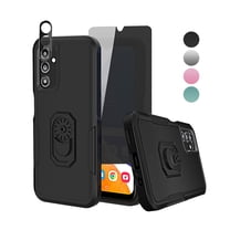 Xhy Samsung Galaxy A14 5G Case with Privacy Screen and Lens Protector Military Grade Double Layer Drop Resistant Durable for Galaxy A14 5G Phone - Black