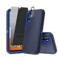 thumbnail image 1 of Xhy Samsung Galaxy A14 5G Case with Privacy Screen and Lens Protector Military Grade Heavy Duty Protection 3 in 1 Shockproof Armor Rugged Durable for Galaxy A14 5G Phone - Dark Blue+Blue, 1 of 6